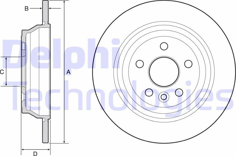 Тормозной диск Delphi. Артикул BG4656C