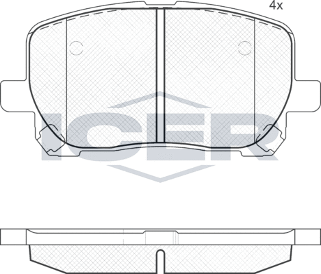 Тормозные колодки Icer. Артикул 181820