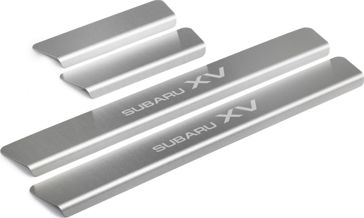 Накладки Rival на пороги (с надписью) для Subaru XV II 2017-2026. Артикул NP.5401.3