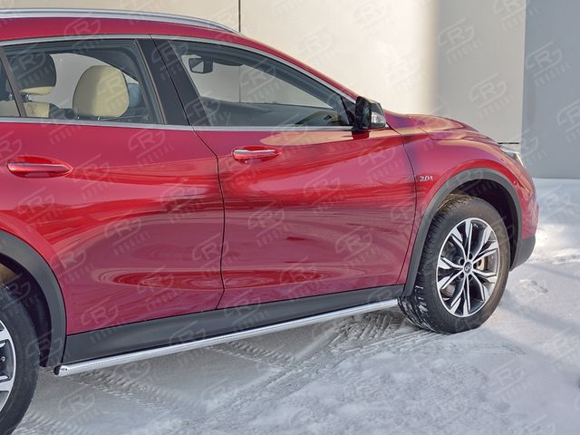 Защита порогов RusStal труба d42 (Вариант 1) для Infiniti QX30 2016-2025. Артикул IQX3T-0025031