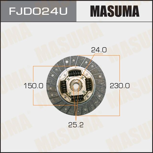 Диск сцепления Masuma для Subaru Legacy II 1994-1999. Артикул FJD024U
