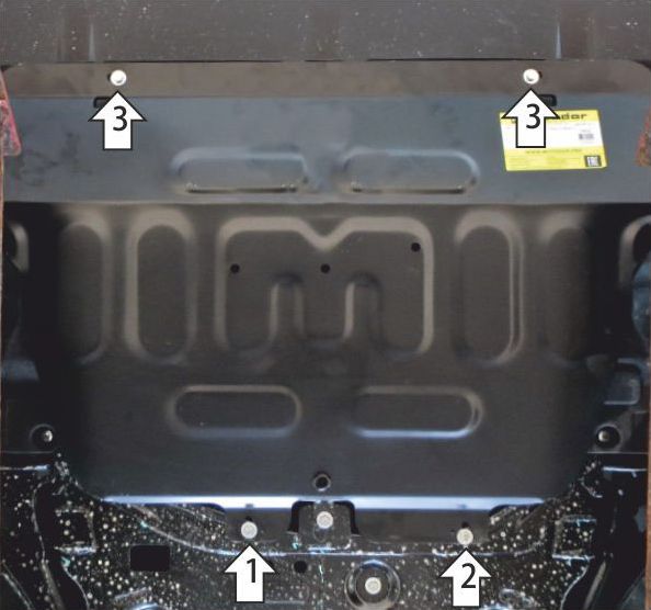 Защита Мотодор усиленная для двигателя и КПП Jetour Dashing 2023-2026. Артикул 79013