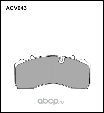 Дисковые ормозные колодки для коммерческого транспорта (Allied Nippon). Артикул ACV043K