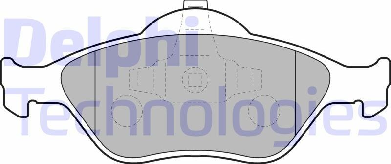 Тормозные колодки Delphi (Low-Metallic). Артикул LP1469