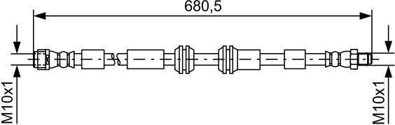 Тормозной шланг Bosch. Артикул 1 987 481 734