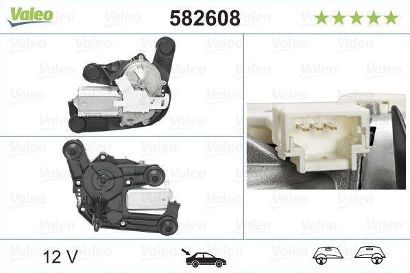 Мотор стеклоочистителя (моторчик дворников) Valeo Orignal Part. Артикул 582608