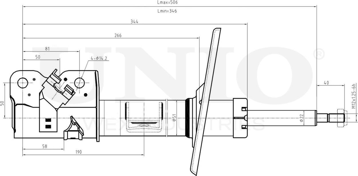 Амортизатор подвески (Unio). Артикул SAB-10221