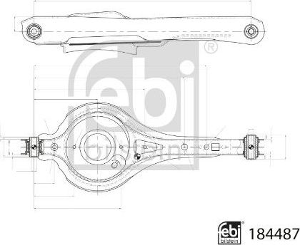 Поперечный рычаг задней подвески Febi Bilstein (Листовая сталь). Артикул 184487