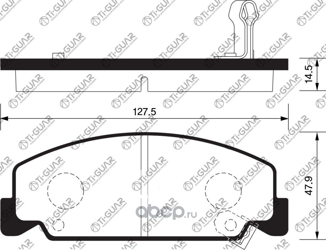 Тормозные колодки (TI-Guar). Артикул TG0091