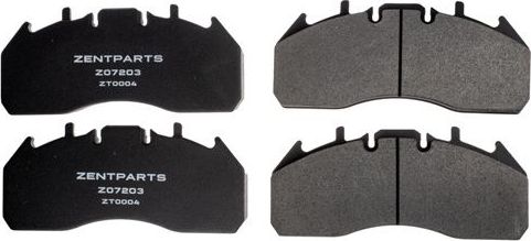 Тормозные колодки Zentparts. Артикул Z07203