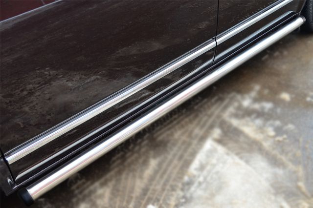 Защита порогов RusStal труба d63 (вариант 2) (правый) для Volkswagen Transporter T5 2009-2015. Артикул VTKT-0013982