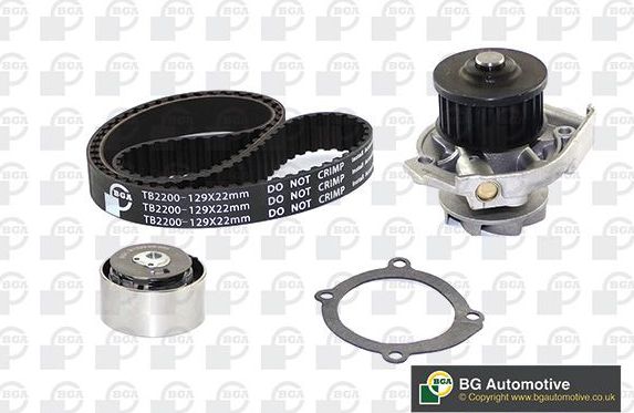 Помпа (водяной насос) с комплектом ремня ГРМ BGA для Fiat Strada 2003-2026. Артикул TB2200CPK