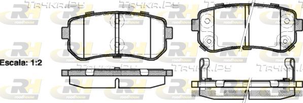 Тормозные колодки RoadHouse задние для Kia Ceed I 2006-2012. Артикул 21209.02