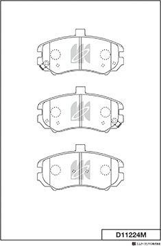 Тормозные колодки MK Kashiyama. Артикул D11224M