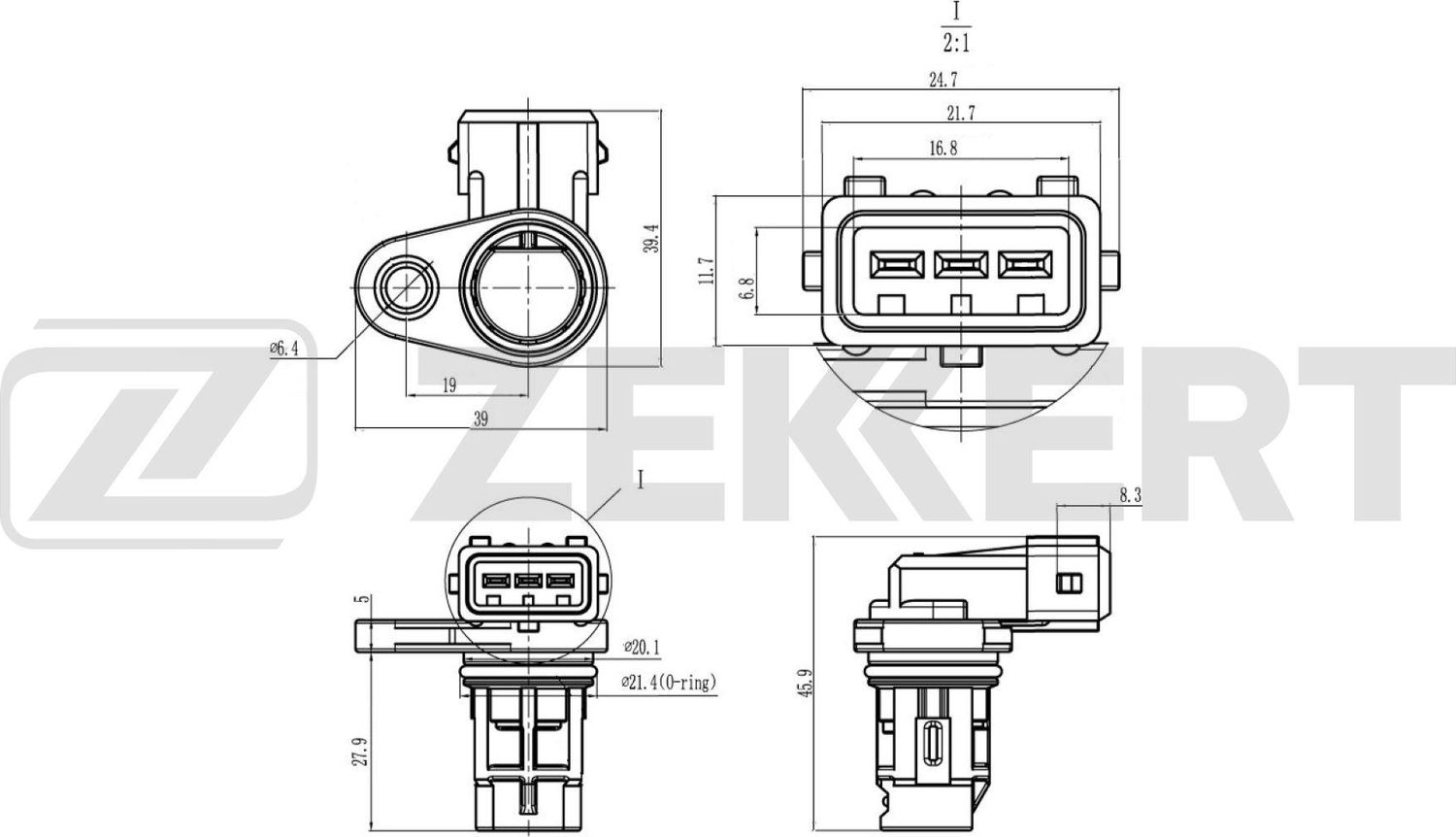 Датчик положения распредвала Zekkert. Артикул SE-5057