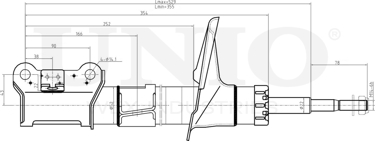 Амортизатор подвески (Unio). Артикул SAB-10595