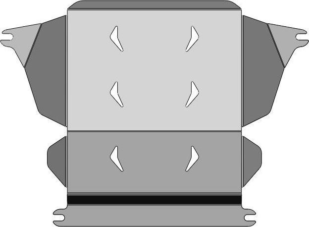 Защита алюминиевая АВС-Дизайн (4 мм) для заднего редуктора Tank 700 2025-2026. Артикул 47.07ABC