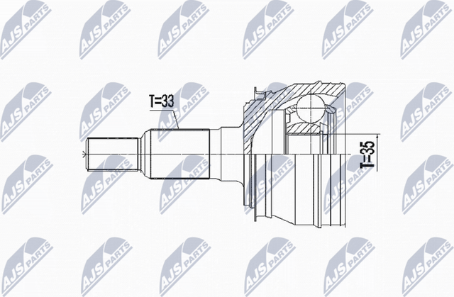 Шрус наружный (граната) NTY передний для Cadillac Escalade III 2006-2014. Артикул NPZ-CH-027