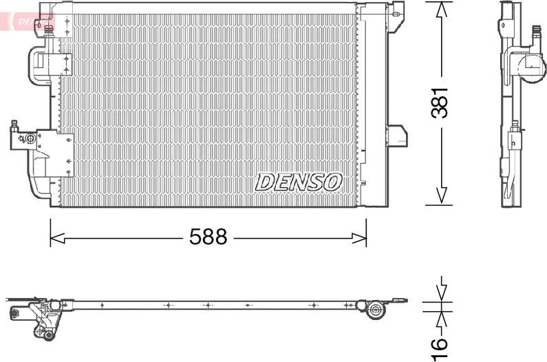 Радиатор кондиционера (конденсатор) Denso. Артикул DCN20007