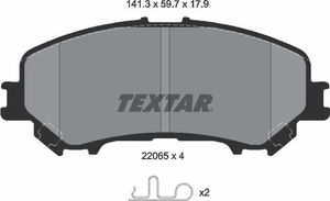 Тормозные колодки Textar передние для Nissan X-Trail T32 2013-2025. Артикул 2206501