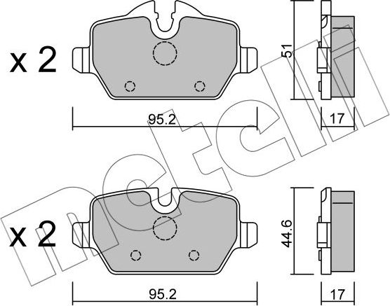 Тормозные колодки Metelli. Артикул 22-0641-0