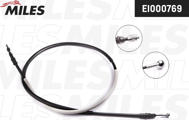 Трос ручника (тросик ручного тормоза) Miles задний правый/левый для Citroen Jumpy II 2007-2016. Артикул EI000769
