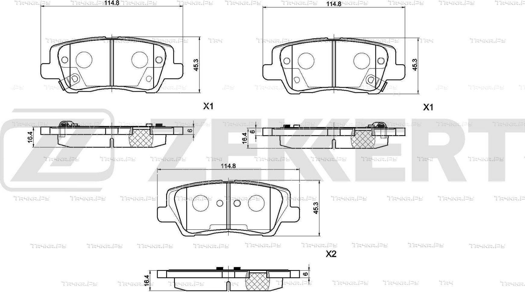 Тормозные колодки Zekkert. Артикул BS-1089