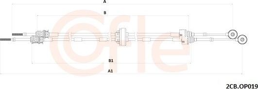 Трос переключения передач КПП Cofle для Opel Vectra C 2003-2009. Артикул 92.2CB.OP019