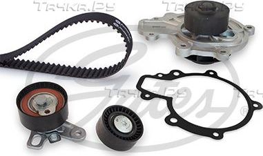 Помпа (водяной насос) с комплектом ремня ГРМ Gates PowerGrip® для Chevrolet Captiva I 2006-2016. Артикул KP15634XS