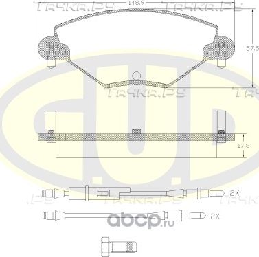 Тормозные колодки G.U.D.. Артикул GBP082804