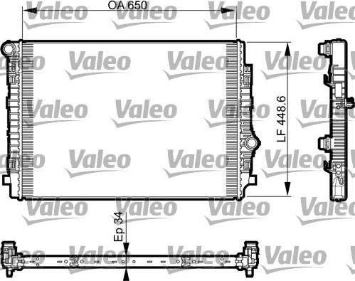 Радиатор охлаждения двигателя Valeo для Skoda Octavia A8 2020-2026. Артикул 735549