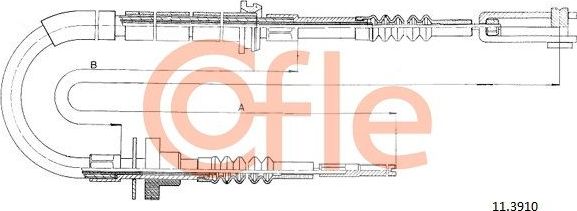 Трос сцепления Cofle. Артикул 92.11.3910