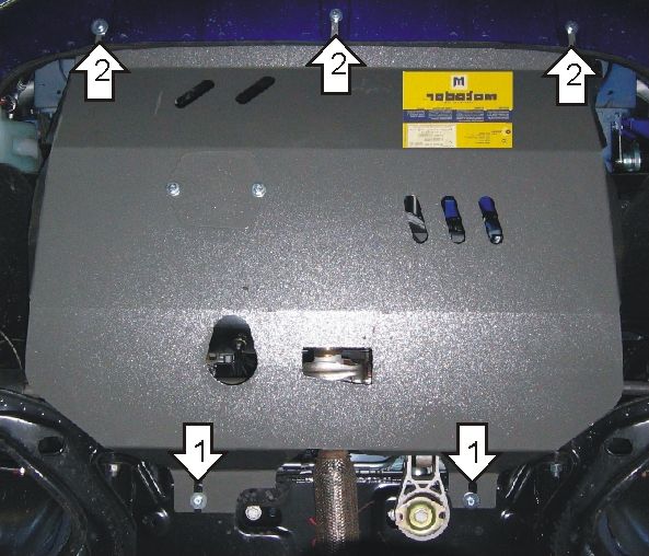 Защита Мотодор для картера, КПП Fiat Doblo, Doblo Panorama 2005-2015. Артикул 00613