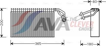 Испаритель кондиционера AVA (алюминий). Артикул MSV317