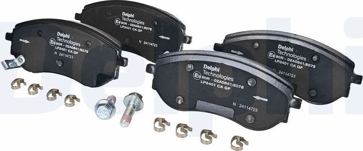 Тормозные колодки Delphi (Low-Metallic). Артикул LP3401
