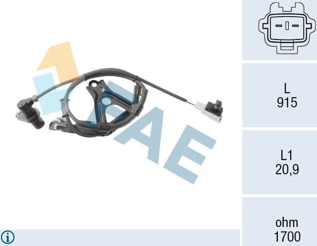Датчик ABS FAE передний левый для Toyota Corolla E100 1997-1997. Артикул 78585