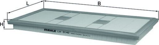 Воздушный фильтр Mahle. Артикул LX 3140