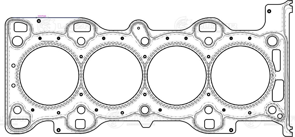 Прокладка ГБЦ Luzar. Артикул LES 12504