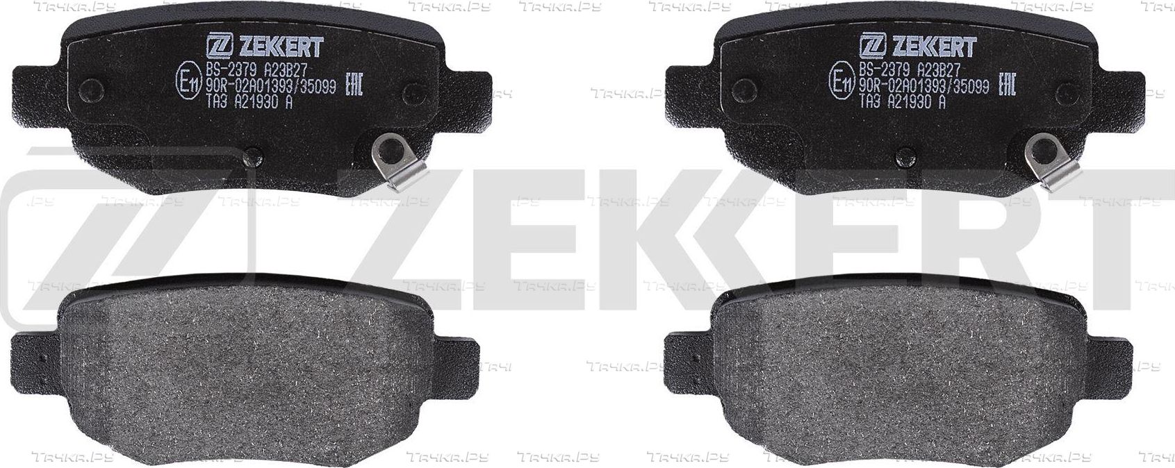 Тормозные колодки Zekkert задние для Chery Tiggo 3 I 2014-2026. Артикул BS-2379