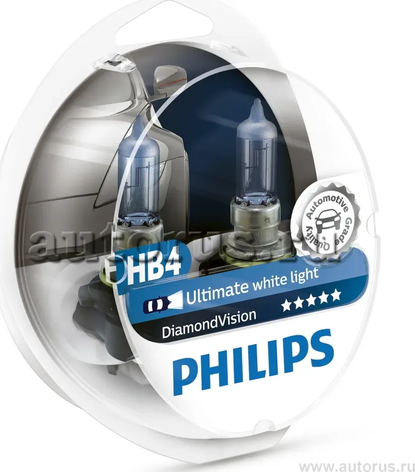 Лампа автомобильная HB4 12V- 55W (P22d) Diamond Vision (2шт) (Philips). Артикул 9006DVS2