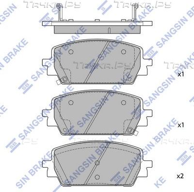 Тормозные колодки Sangsin Hi-Q. Артикул SP4513