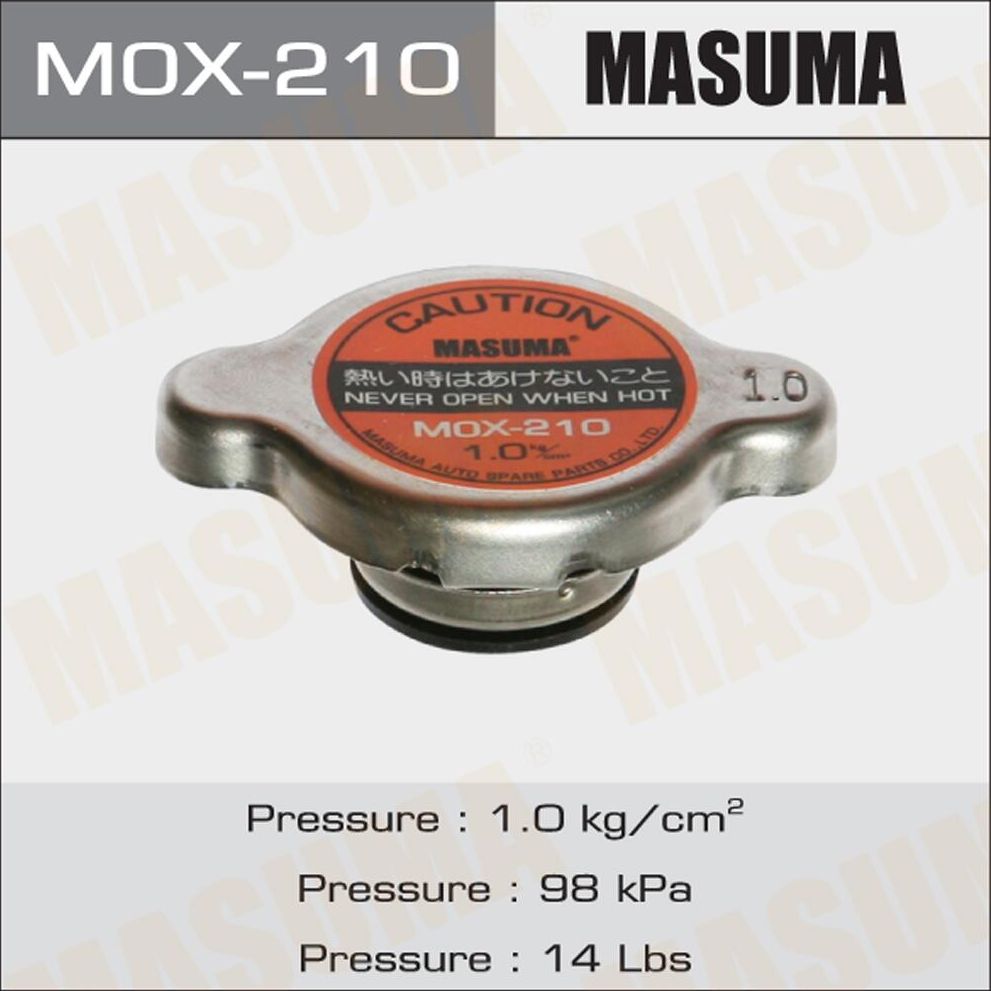 КРЫШКА РАДИАТОРА MASUMA MOX-210 1.0 KGCM2 - 16401 Masuma. Артикул MOX-210