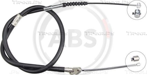 Трос ручника (тросик ручного тормоза) ABS. Артикул K16297