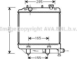 Радиатор охлаждения двигателя AVA для Mazda Demio I (DW) 1999-2003. Артикул MZ2172