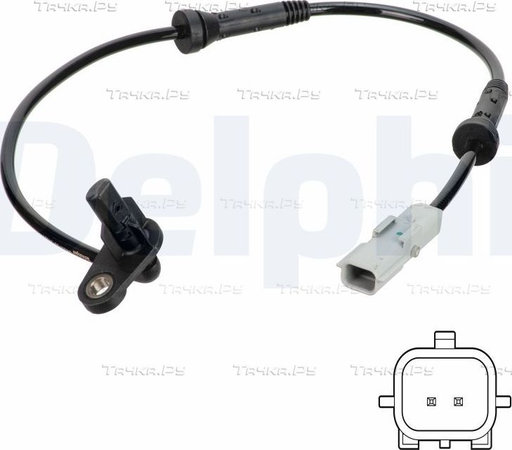 Датчик ABS Delphi задний левый для Renault Sandero II 2013-2021. Артикул SS20758