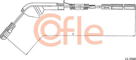 Трос ручника (тросик ручного тормоза) Cofle задний левый для Opel Vectra A 1988-1995. Артикул 11.5940