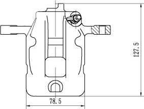Тормозной суппорт Trialli задний левый для Hyundai Santa Fe I 2001-2006. Артикул CF 202801