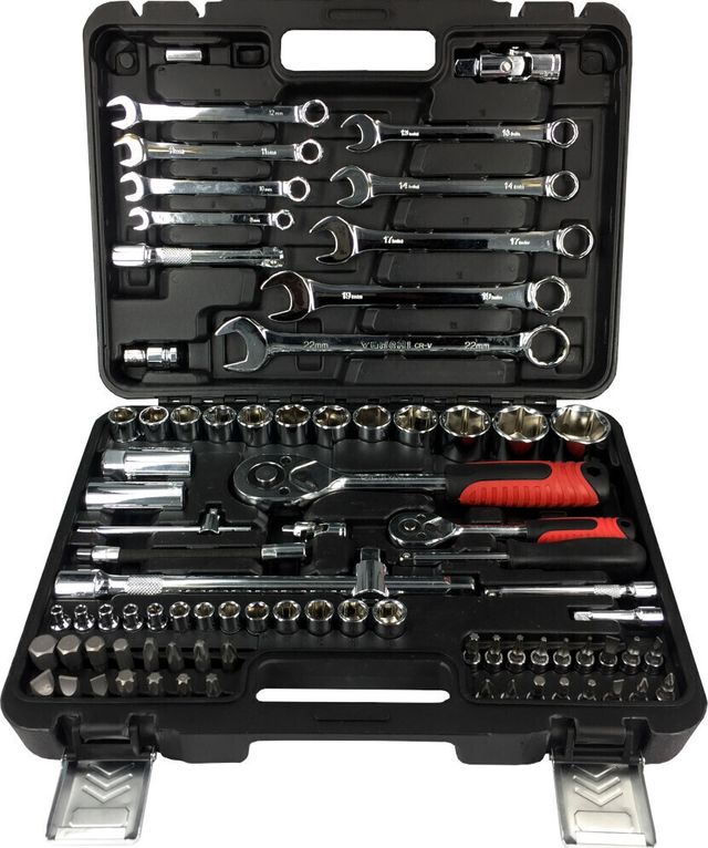 Набор инструментов China 82 предмета, цвет Черный. Артикул 4489