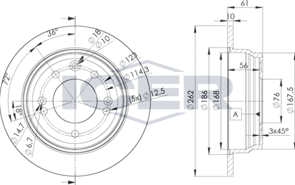 Тормозной диск Icer. Артикул 78BD0581-2