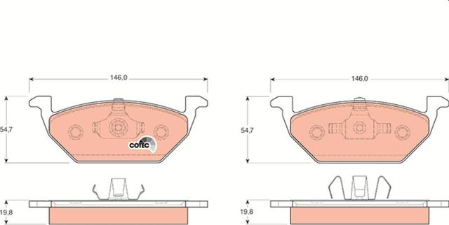 Тормозные колодки TRW COTEC. Артикул GDB1357